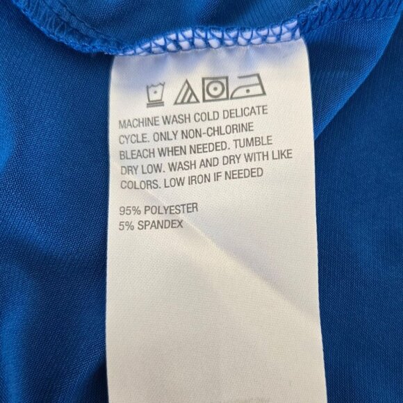 NWT Iman 1XL Blue V-Neck Surplice Wrap Pleated Empire Waist Maxi Dress - Picture 8 of 8